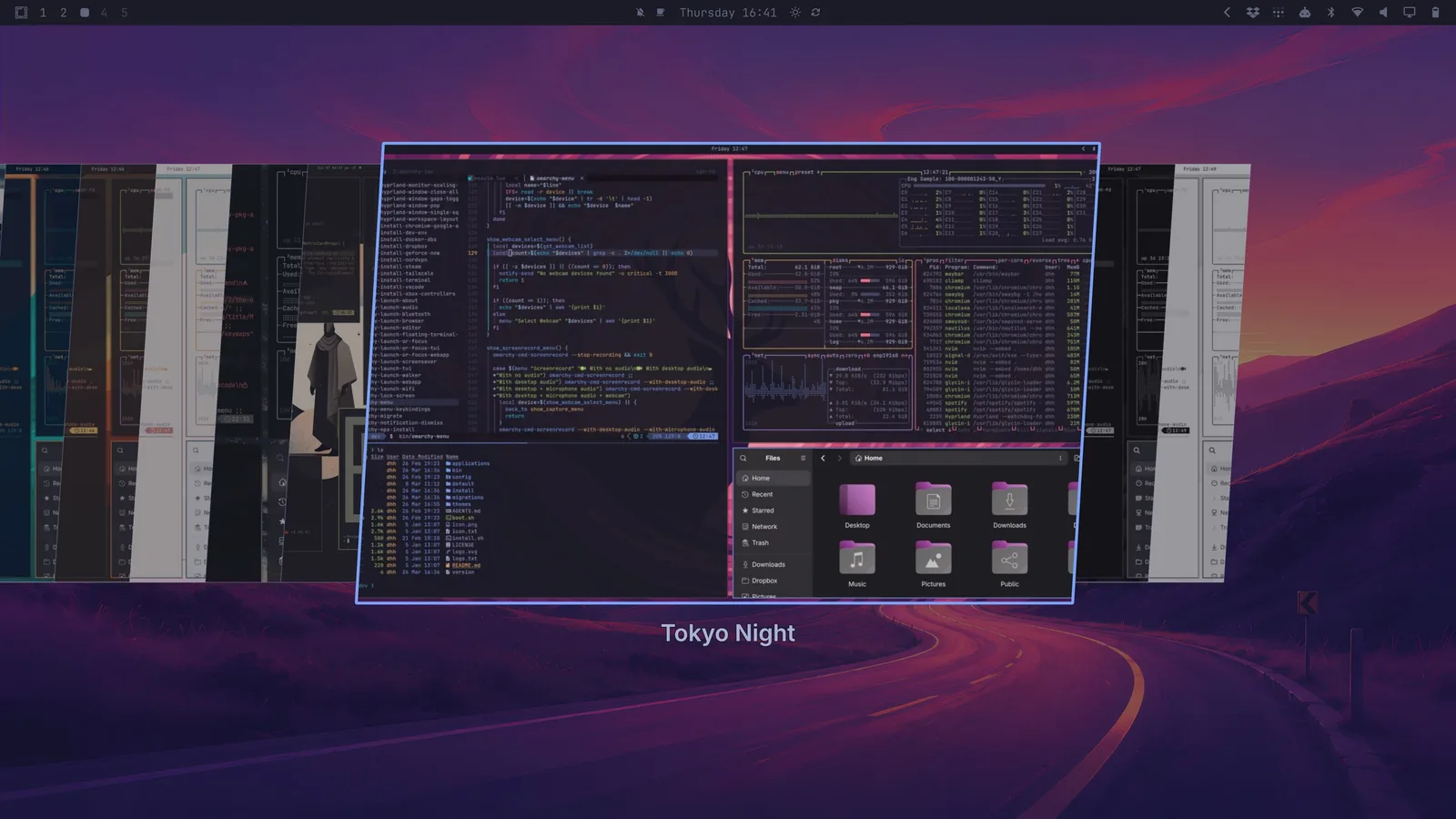 The theme switcher